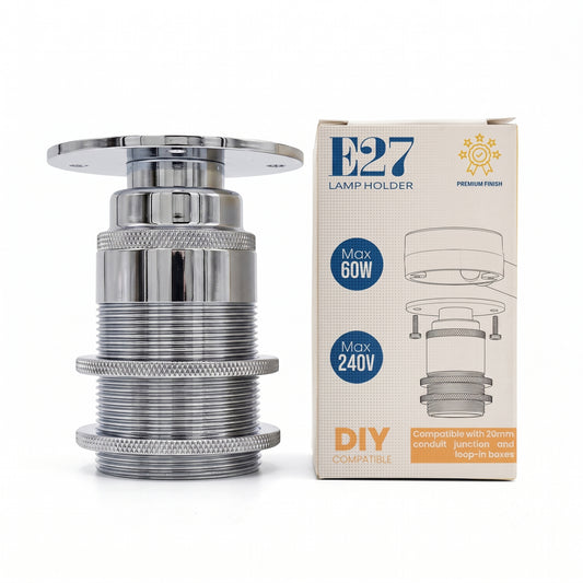 E27 ES-lamphouder met schroefdraad en 20 mm buisfitting - 5585