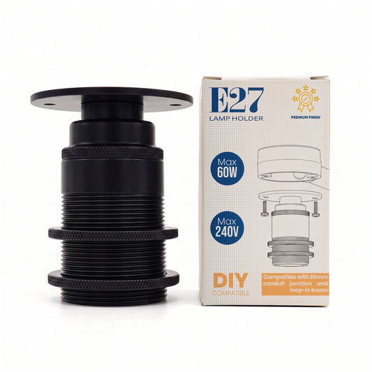 E27 ES-lamphouder met schroefdraad en 20 mm buisfitting - 5585