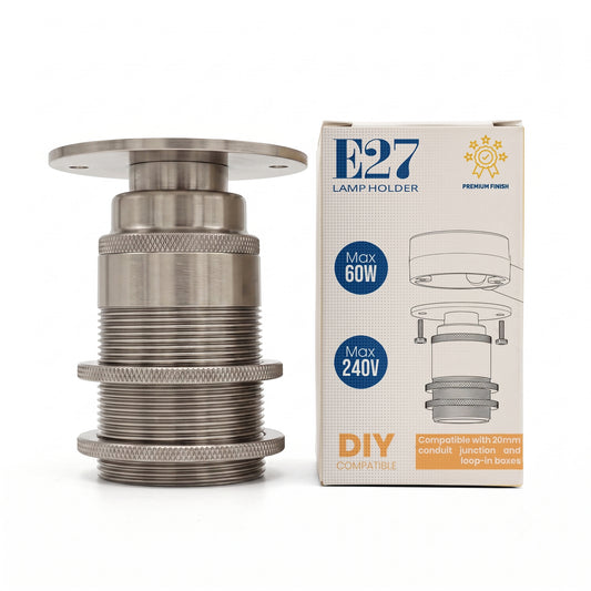 E27 ES-lamphouder met schroefdraad en 20 mm buisfitting - 5585