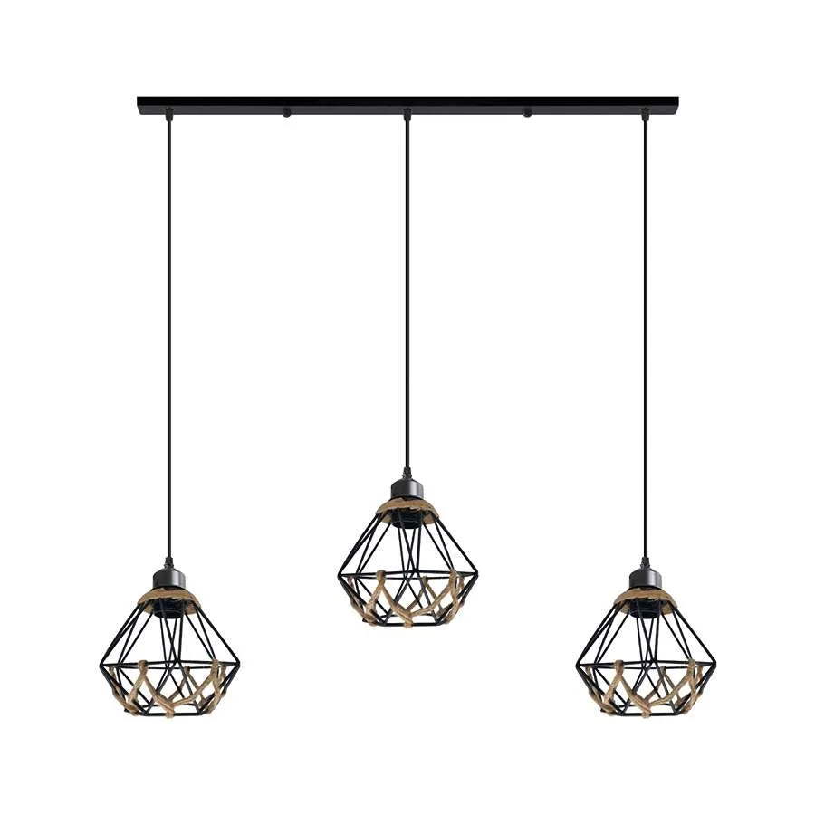 3 cage ceiling pendant light fixture