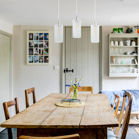 Abat-jour vintage en vorm van kooi van metaal Suspension en metalen lamp