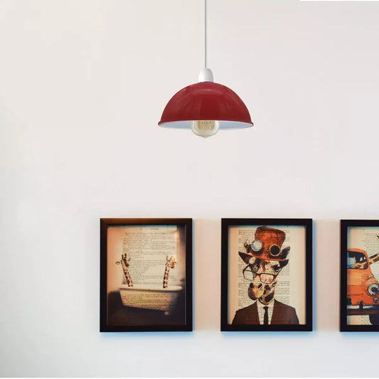 Rode moderne koepellampenkappen, eenvoudig te monteren plafondlamp~1892