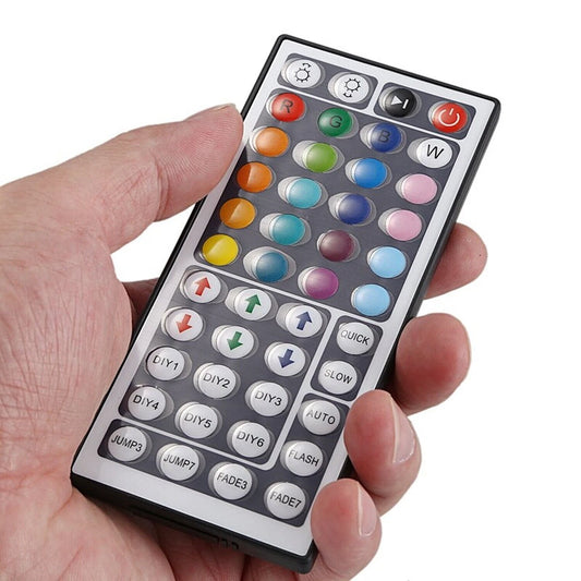 RGB LED-stripcontroller | 12V IR-afstandsbediening, 24/44 toetsen ~ 5451