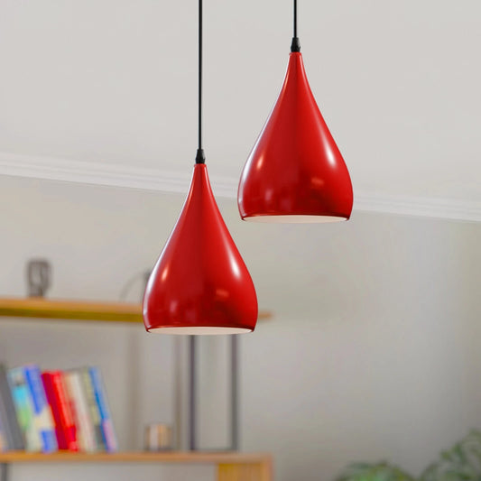 Industriële vintage Tear Drop Red Color Beat Style hanglamp ~3972