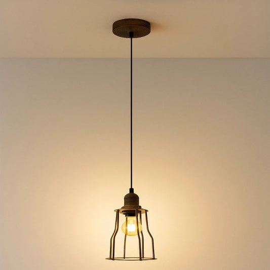 Vintage Ceiling Cage Pendant Lights ~6182