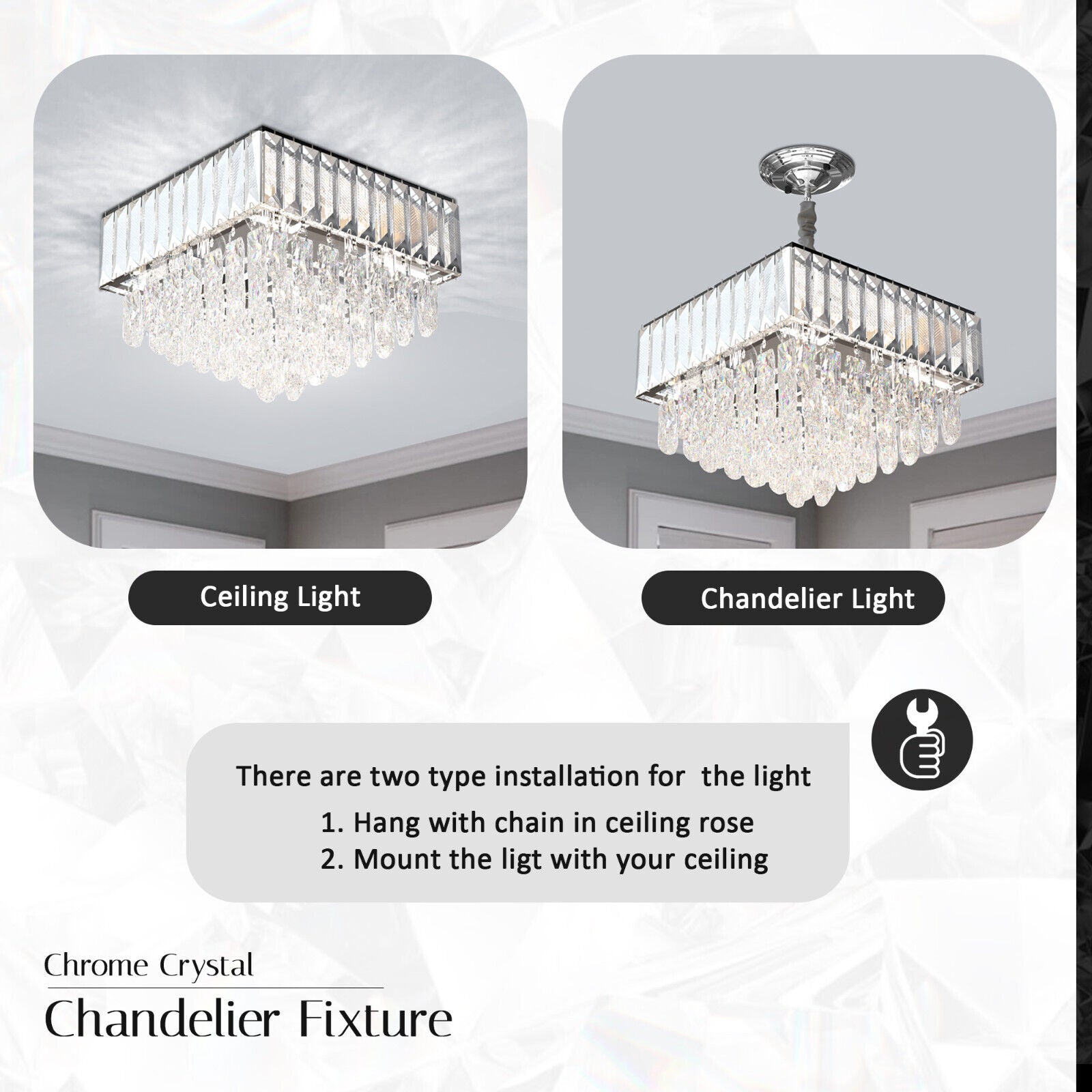 modern cristel chandelier