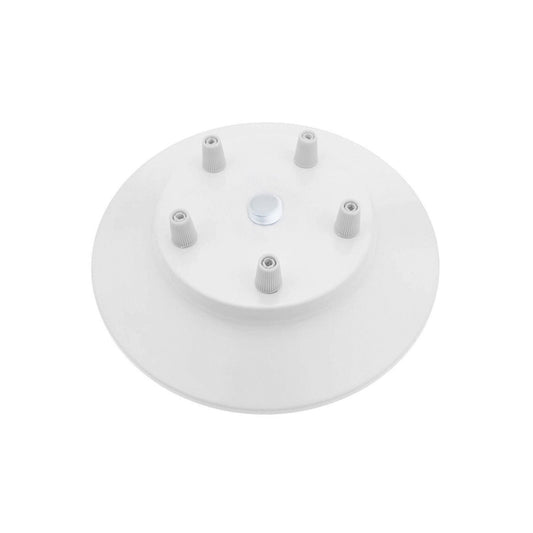 5 Outlet White Ceiling Rose - Vintage Metal Light Fitting for Pendant Lights ~6140