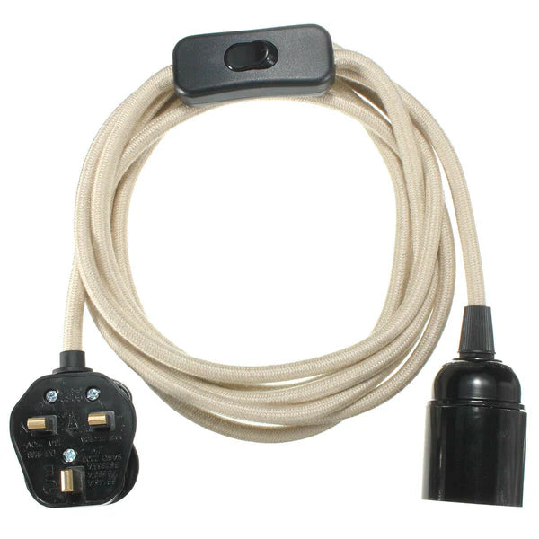 Multi Colours 2m Plug In Pendant Set Flex Cable With Holder