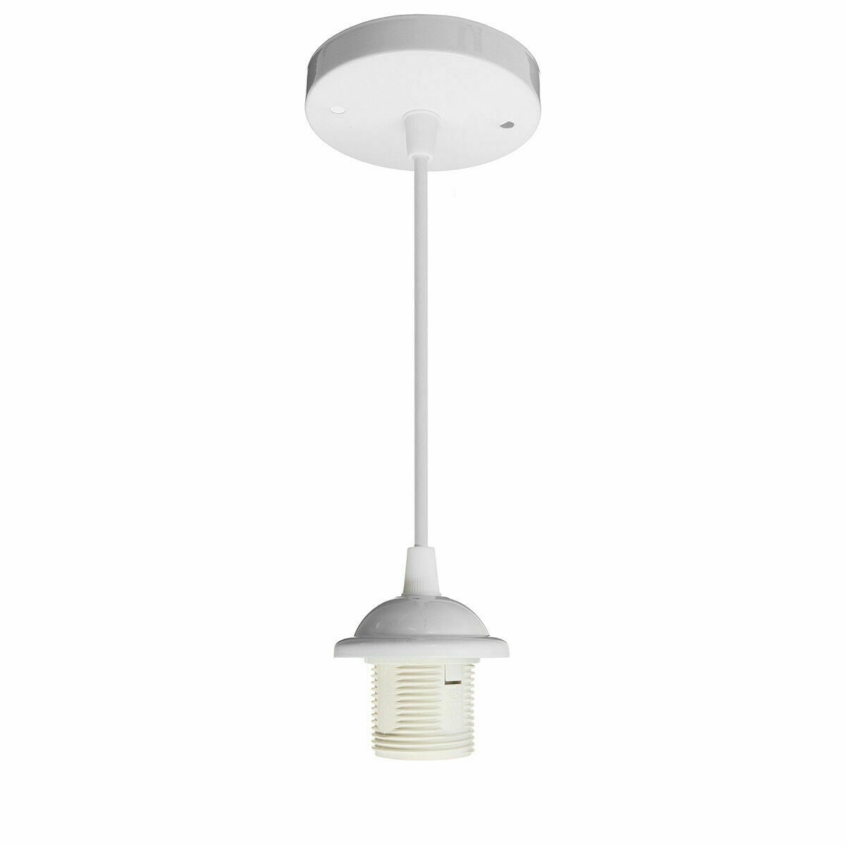 White E27 Base, Adjustable, Metal Hanging Lamp