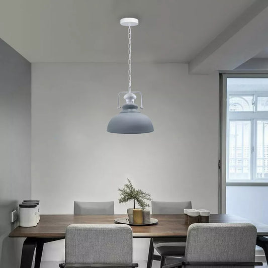 Vintage metalen hanglamp met enkele kop en E27-kap ~5641