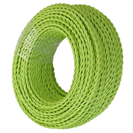 1M/5M/10M 3-aderige gedraaide elektrische kabel met omhulsel in lichtgroene kleur, 0,75 mm~4836