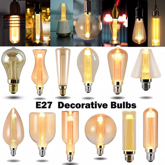 Collection of E27 decorative light bulbs