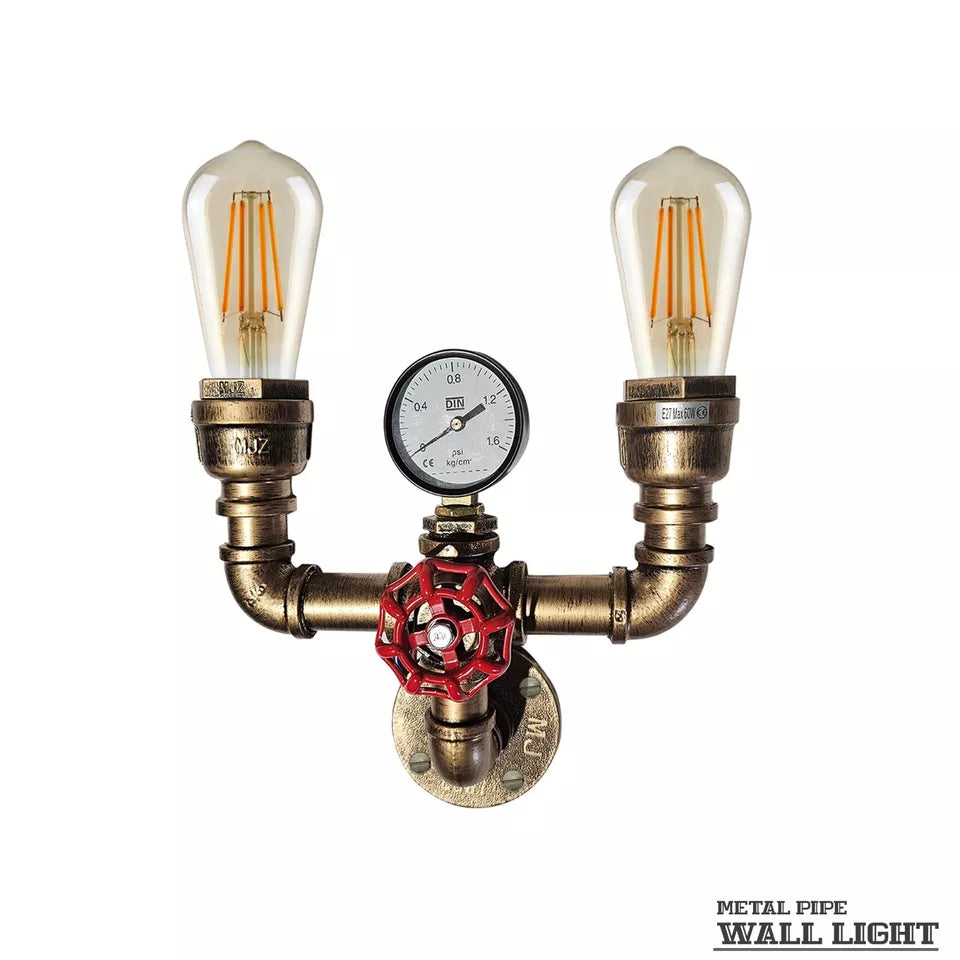 metal pipe wall light