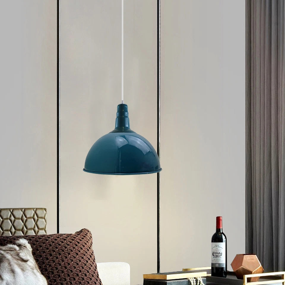 Blue pendant light