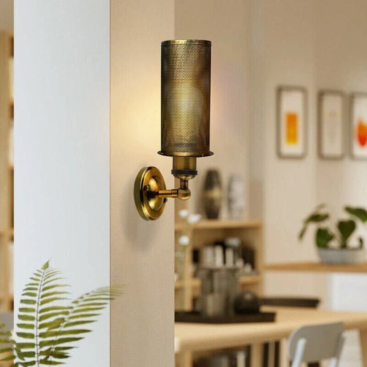 vintage style brass wall lamp