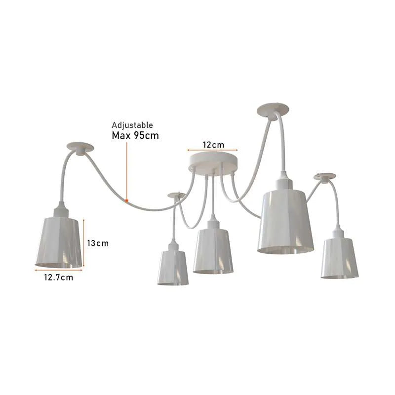 Adjustable white pendant light
