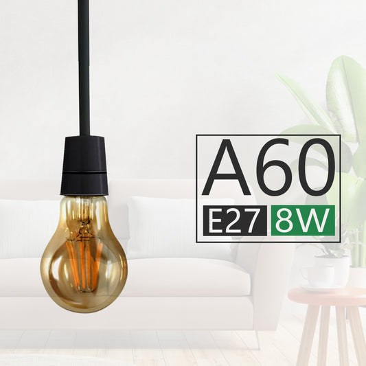 A60 E27 8W dimbare LED vintage klassieke gloeilamp ~ 4073