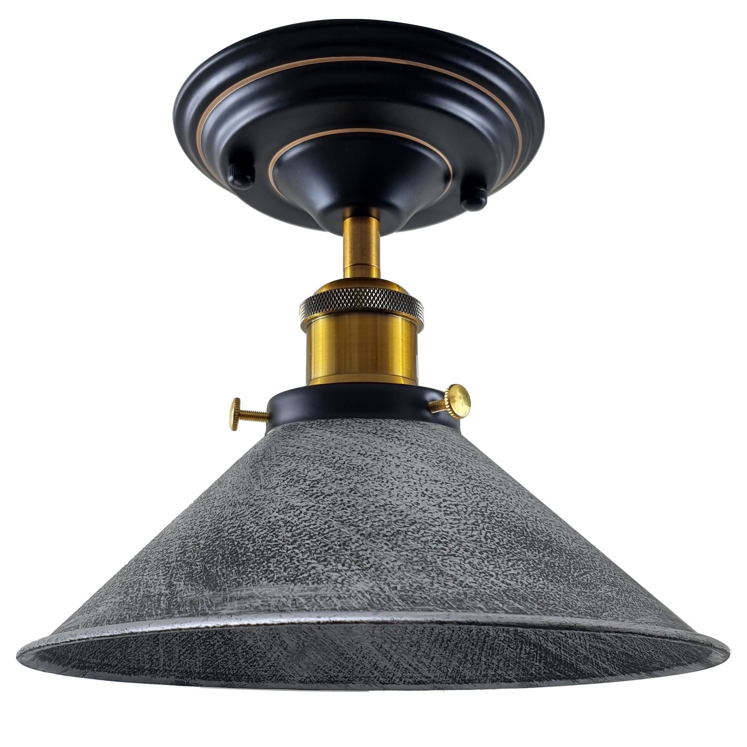 Vintage Industrial Retro Metal Indoor Ceiling Light Flush Mount Retro Cone Shade Lamp UK~1229 - LEDSone UK Ltd