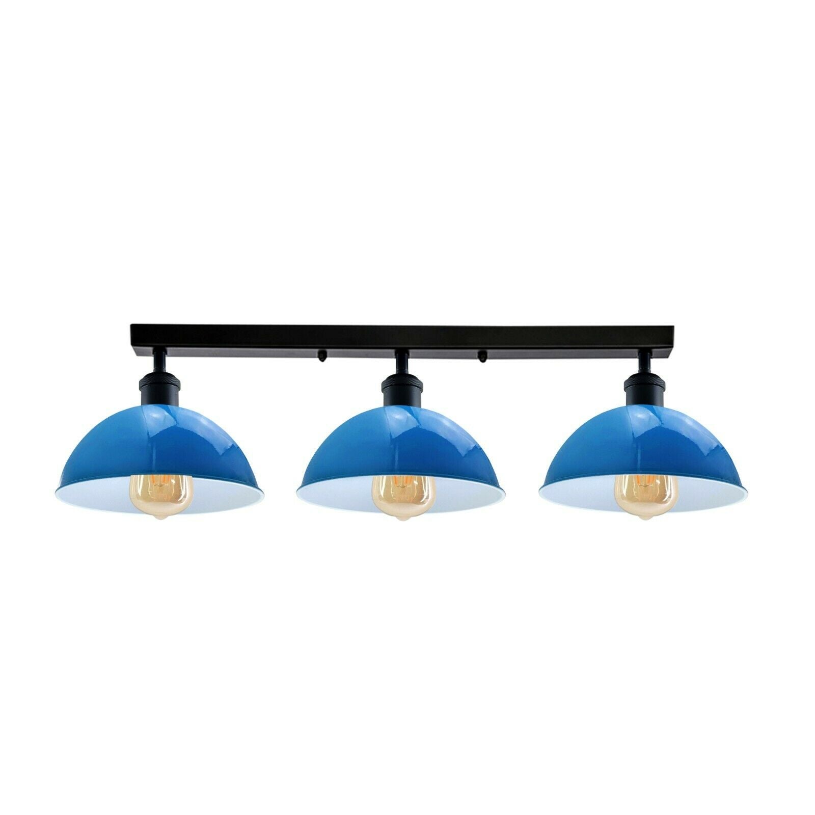 Industrial Steam Punk Blue pipe 3 Way Over Indoor Ceiling Hanging Light Metal~3589 - LEDSone UK Ltd