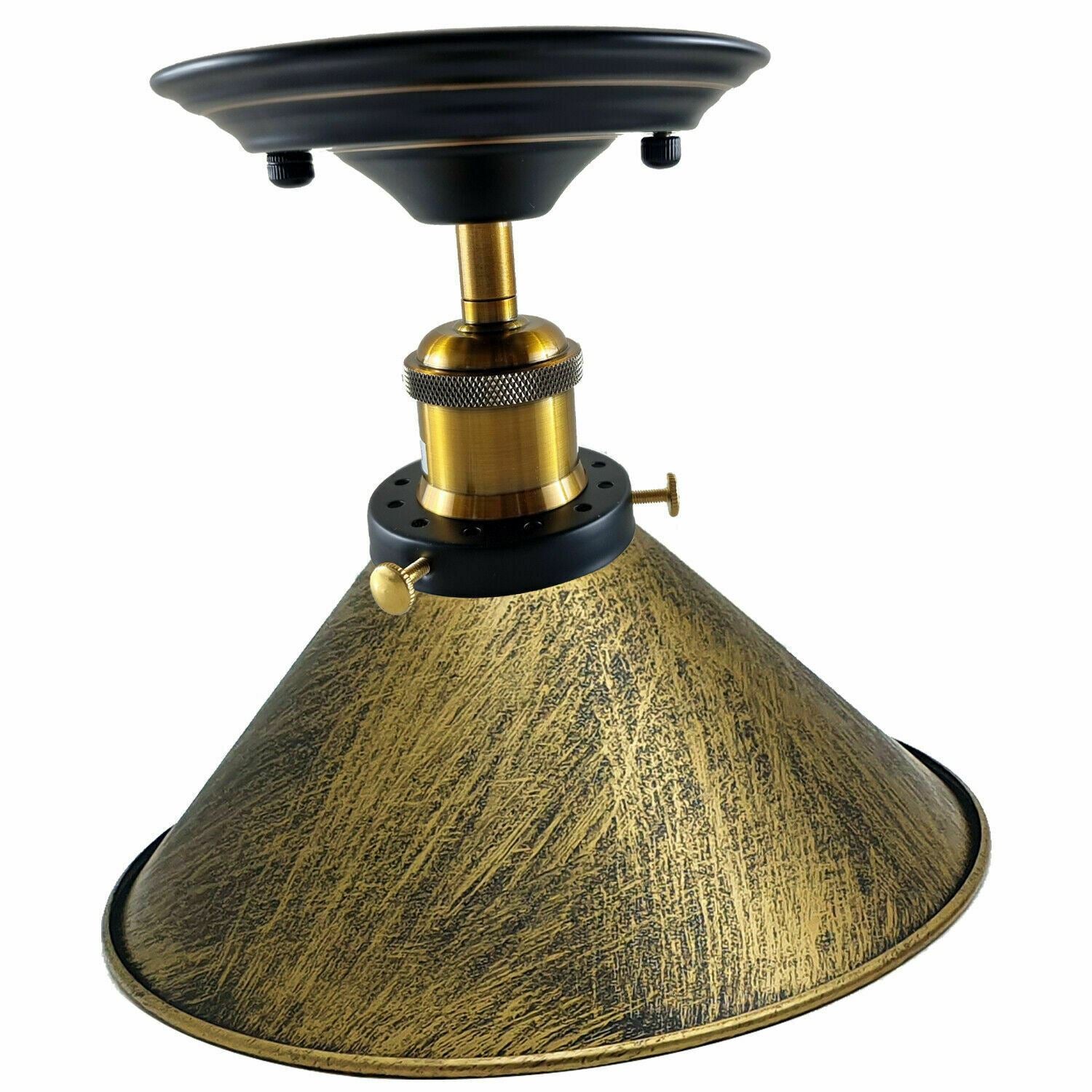 Vintage Industrial Retro Metal Indoor Ceiling Light Flush Mount Retro Cone Shade Lamp UK~1229 - LEDSone UK Ltd