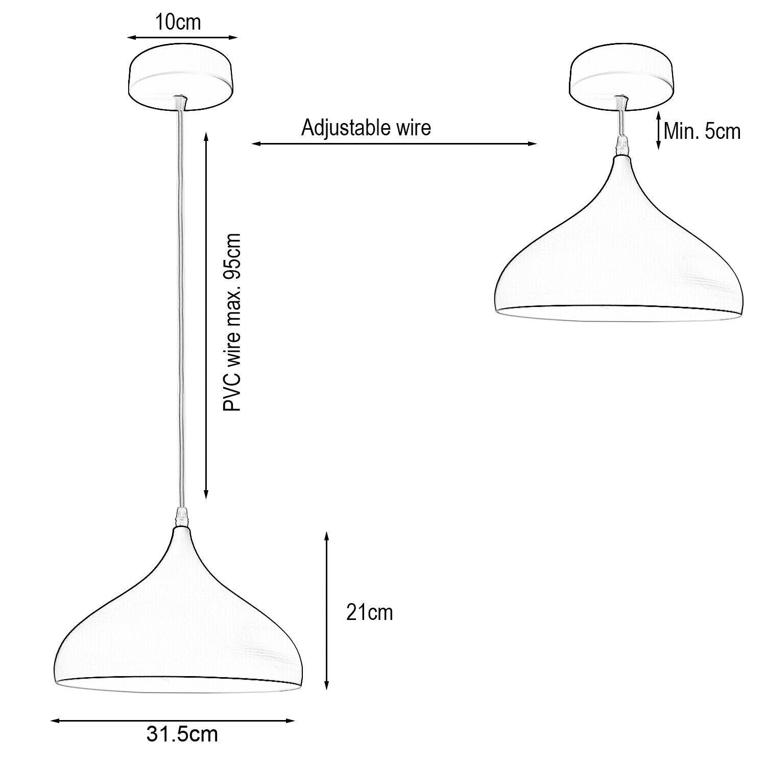 Industrial Vintage Modern Metal Retro  E27 Ceiling Burgundy Mosque Pendant Shade~3735 - LEDSone UK Ltd