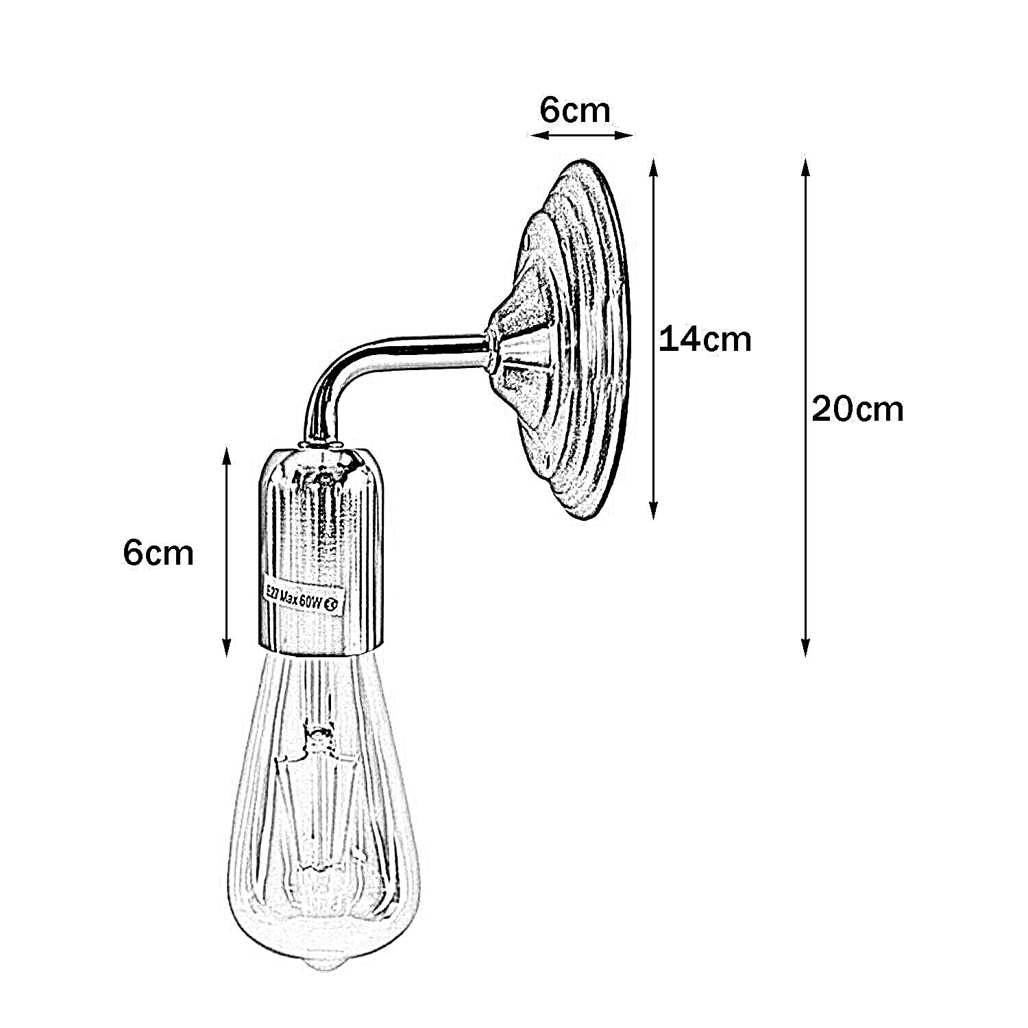 Industrial Vintage Retro Polished Sconce French Gold Wall Light Lamp~3787 - LEDSone UK Ltd