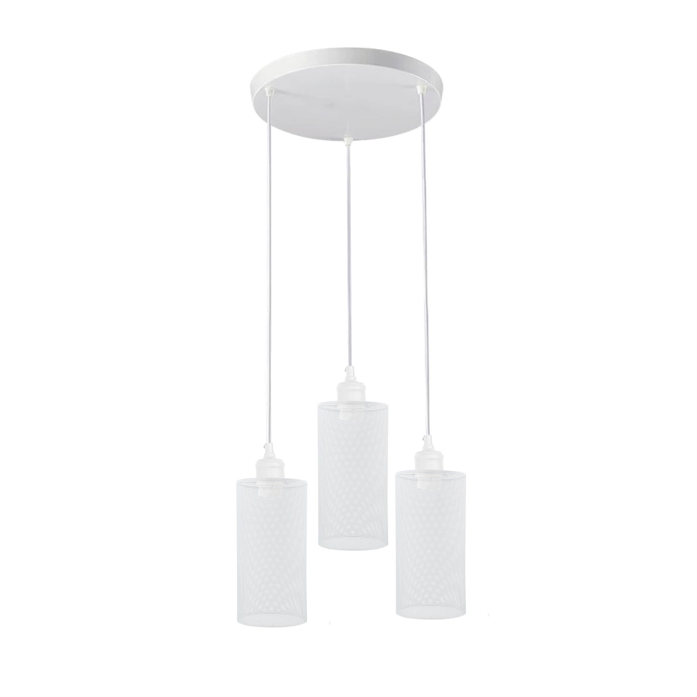 Industrial Retro pendant light - 3 way Round ceiling base