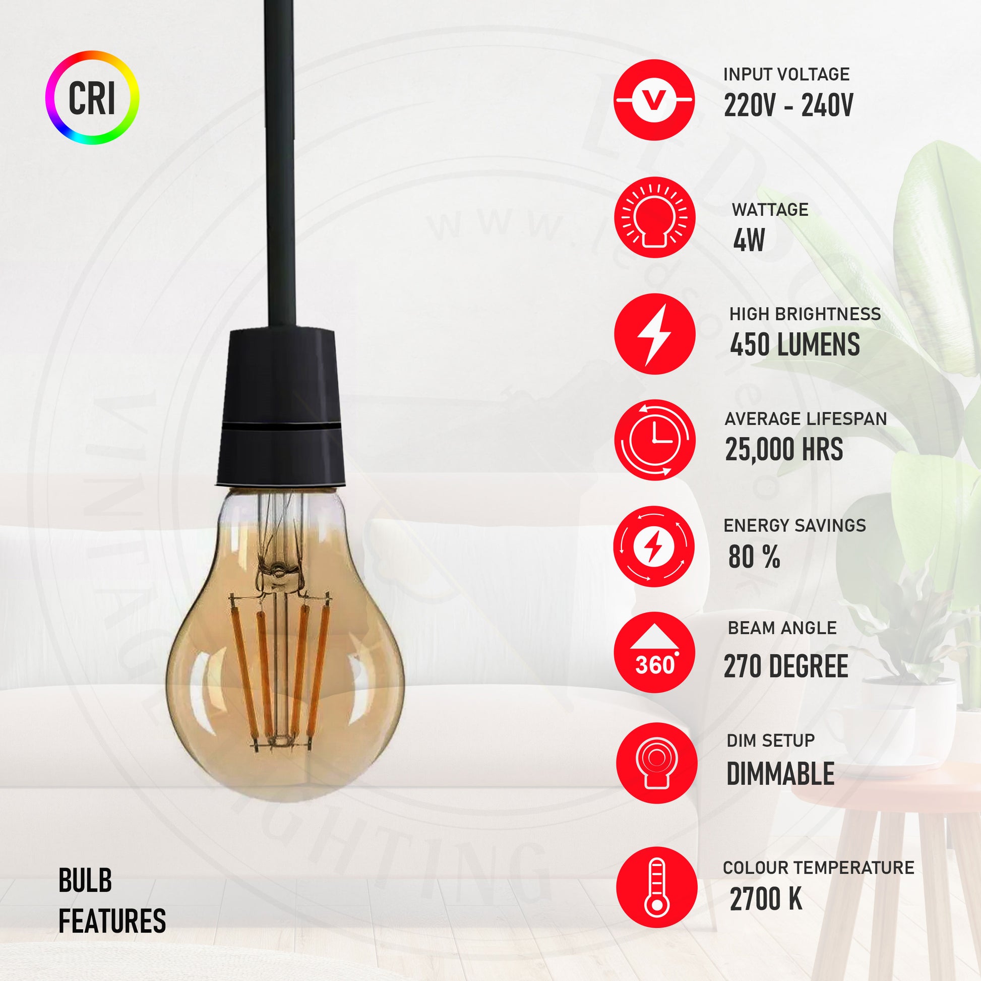 Replacement E27 Bulbs for Lamps