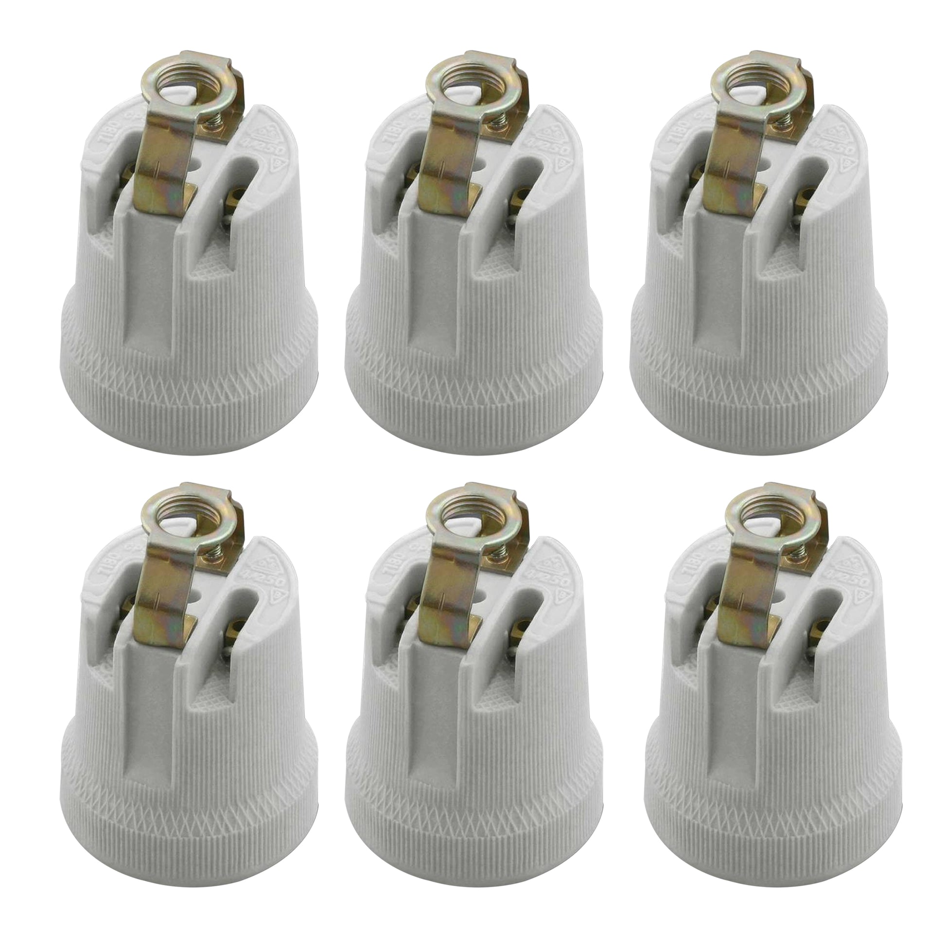 Screw White Ceramic Porcelain Lamp holder For Table Lamp E27 60W Plain Lamp holder Socket UK.