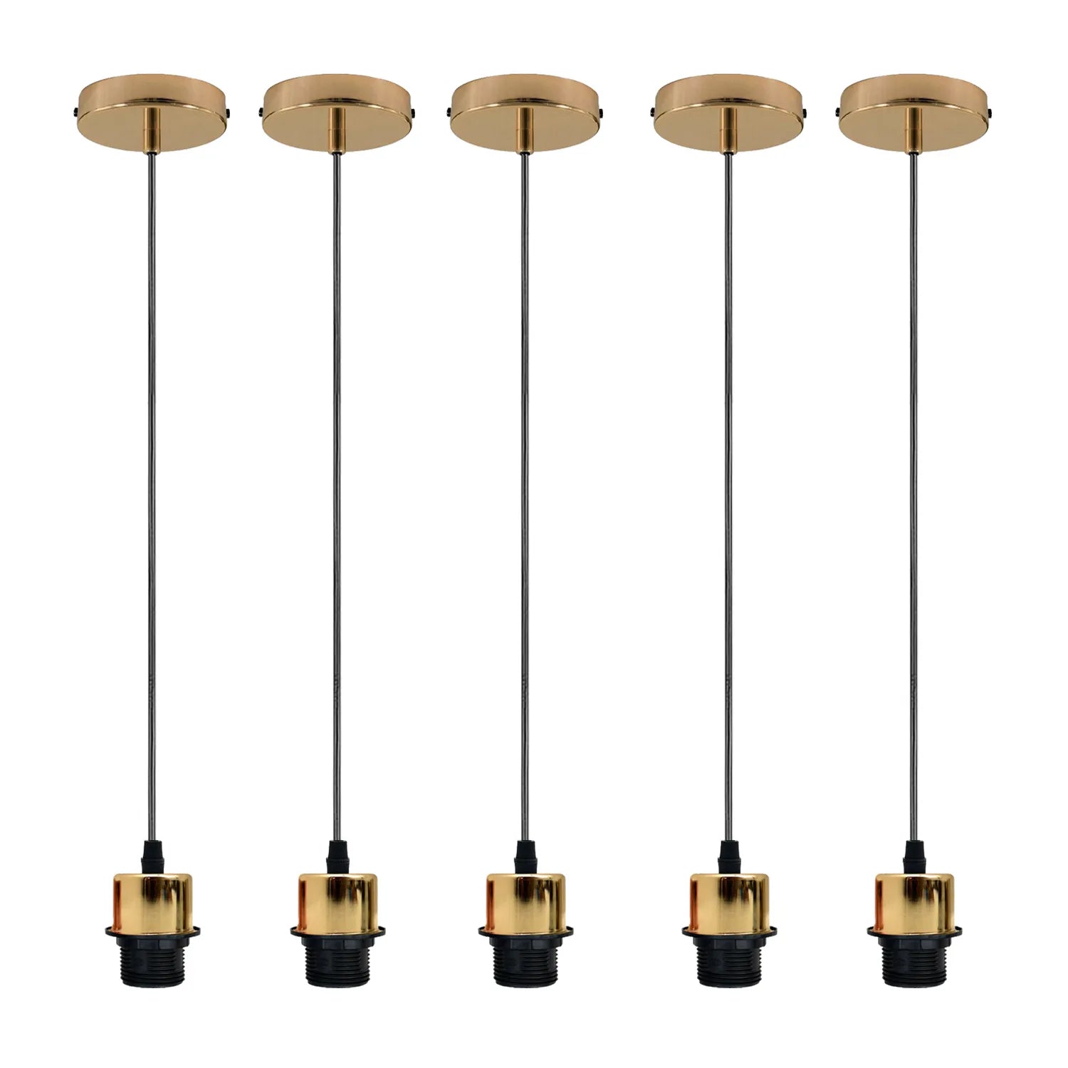5 Pack Vintage E27 Pendant Lamp Holder Ceiling Hanging Light