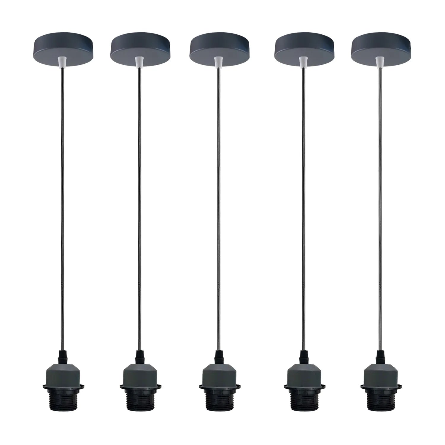 5 Pack Vintage E27 Pendant Lamp Holder Ceiling Hanging Light