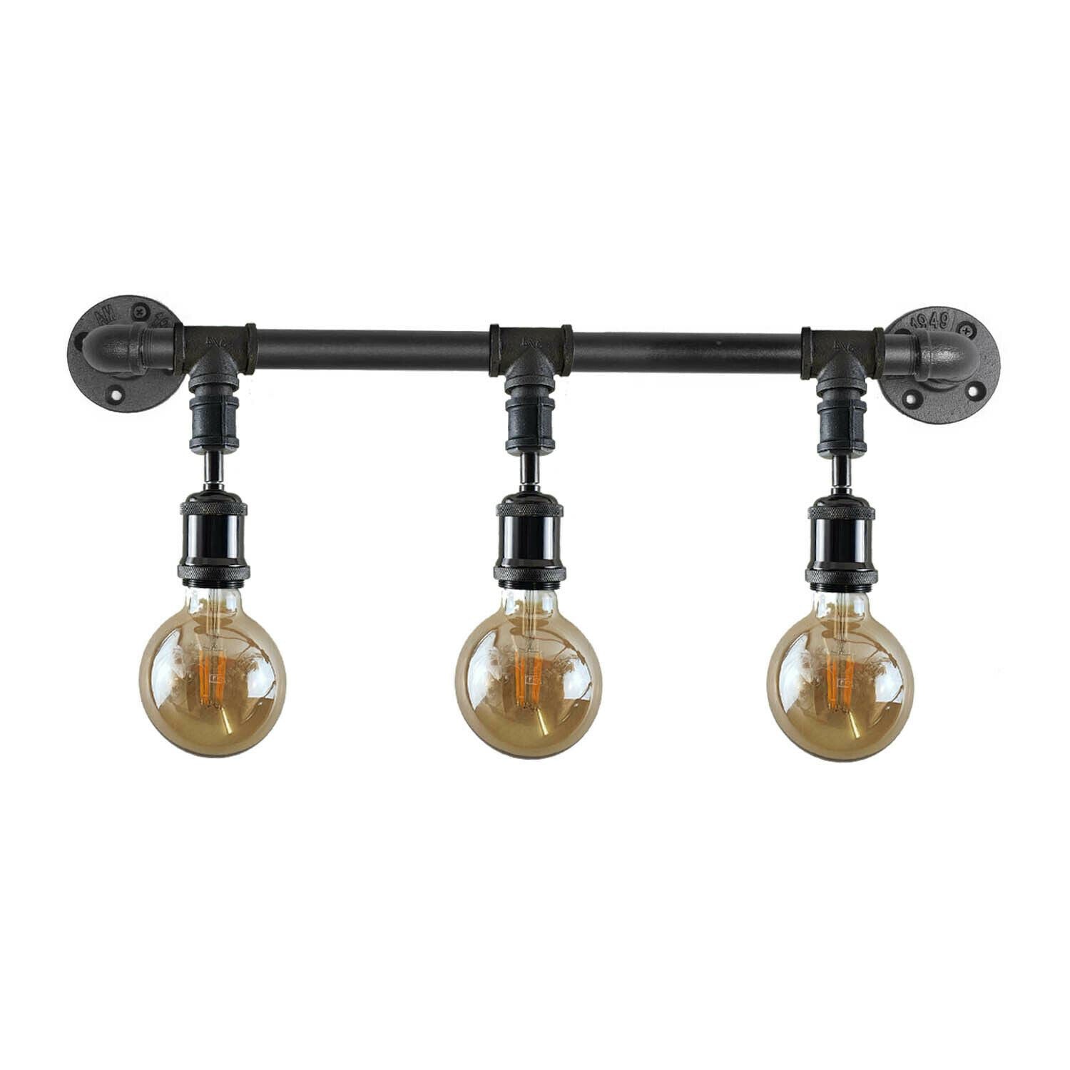 Vintage Industrial Pipe Light Rustic Wall Steampunk Metal Wall Light kits~1243 - LEDSone UK Ltd