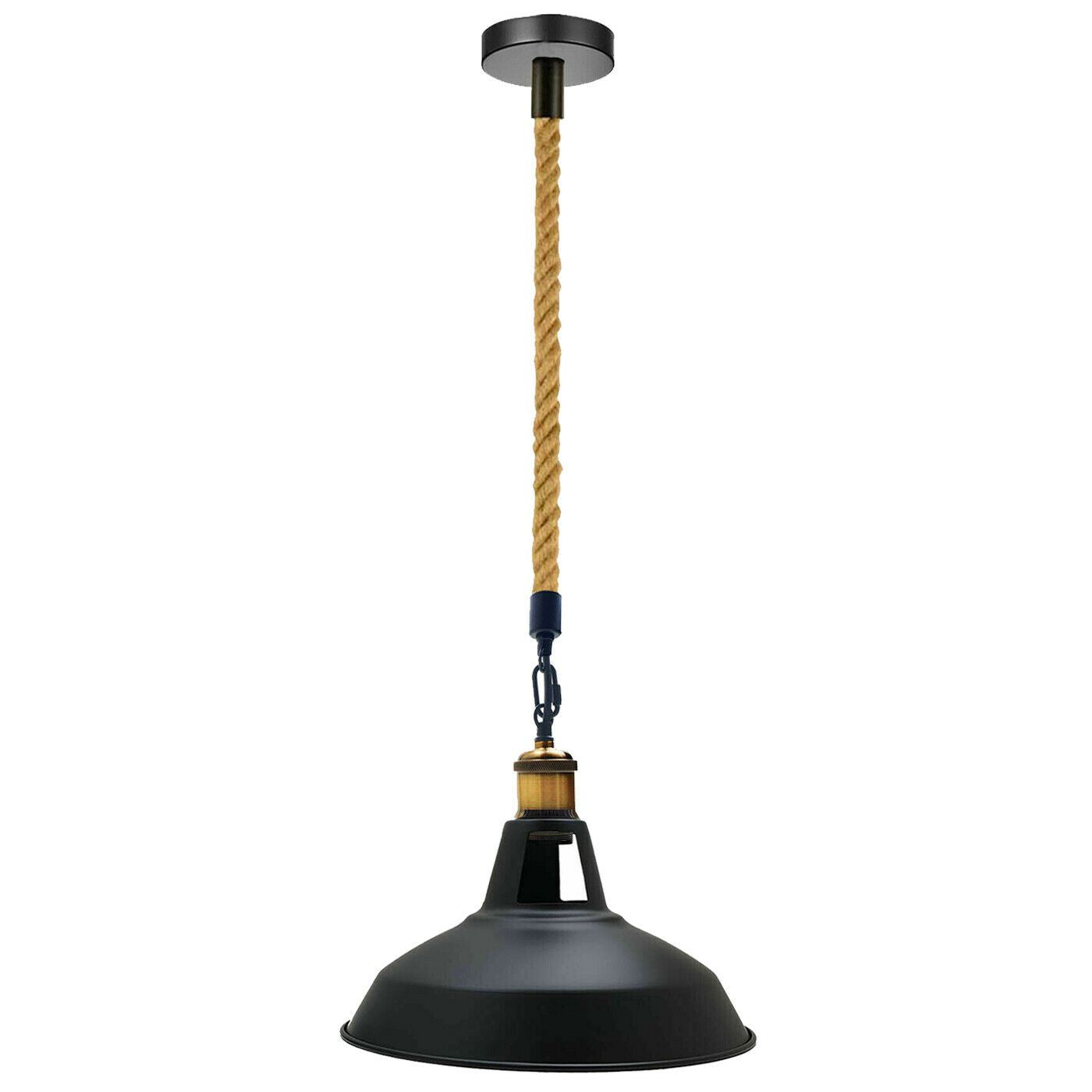 Hanging hemp rope pendant light for industrial style