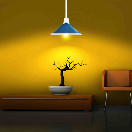 Moderne plafondlampenkappen, blauwe lampenkappen, eenvoudig te monteren~1104