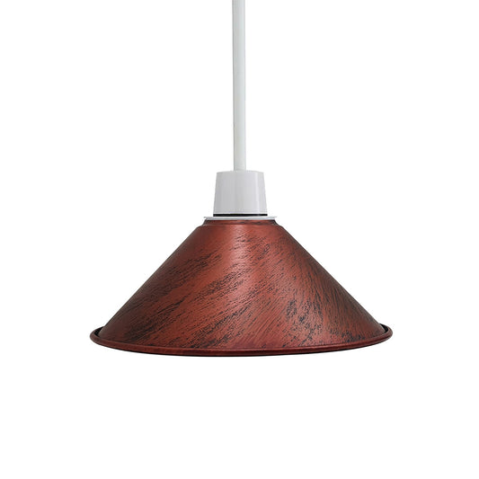 Moderne, rustieke rode metalen, gemakkelijk te monteren kegelvormige lampenkap~1095