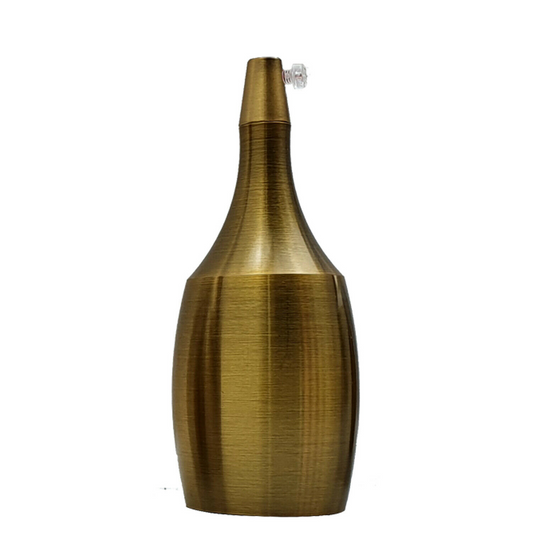 Vintage industriële gele messingkleurige lamphouder, antieke retro Edison ES E27-fitting ~ 2295