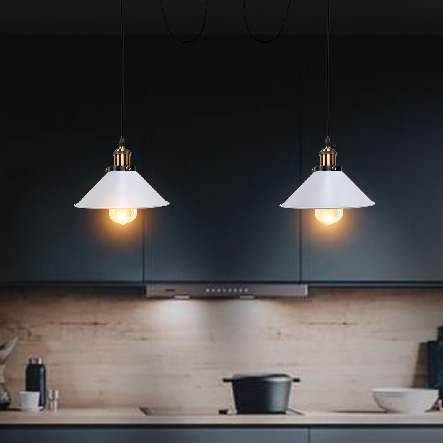 2-way Retro Industrial ceiling cable E27 Hanging lamp pendant light~3403 - LEDSone UK Ltd