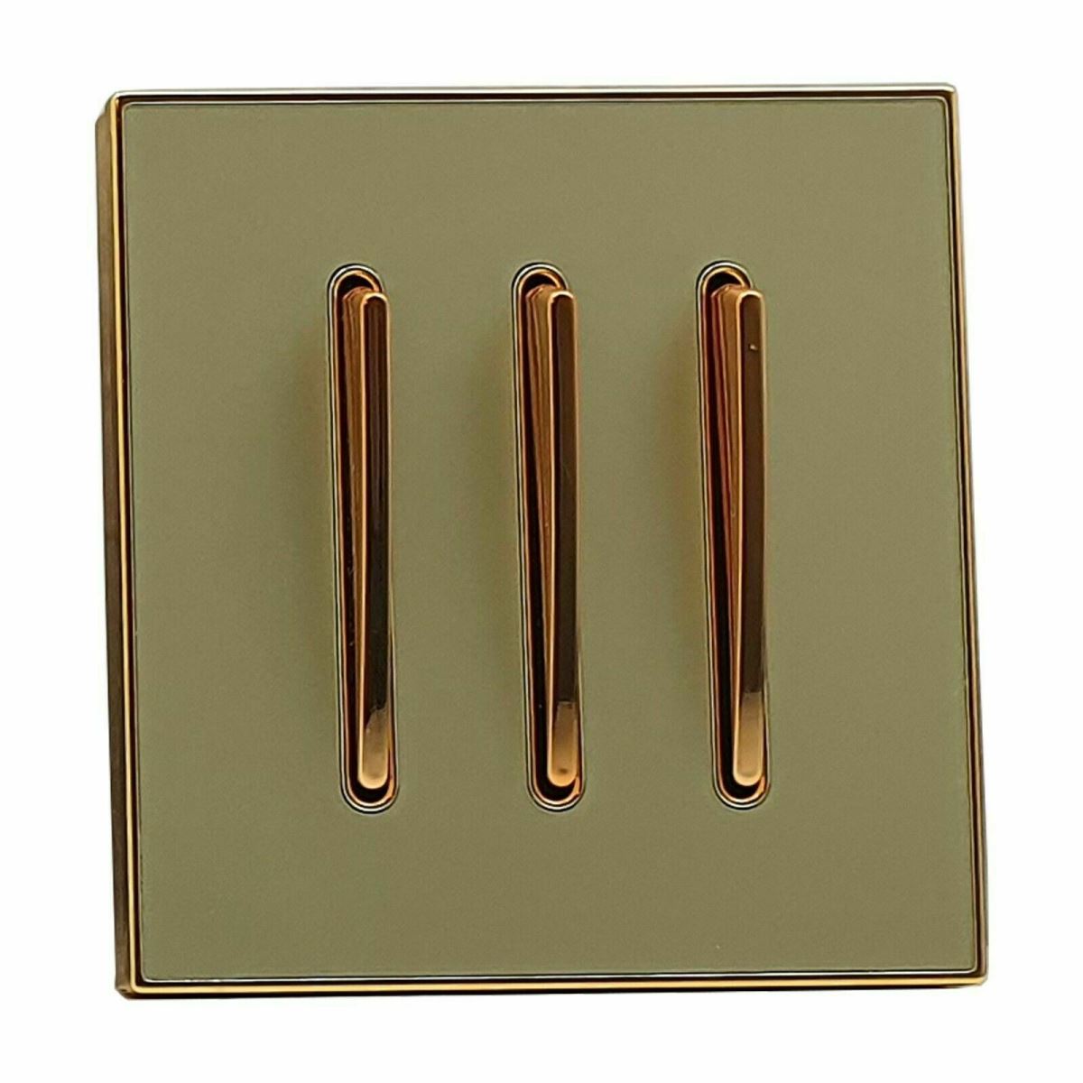 Antique Brass 3 Gang 2 Way Light Switch