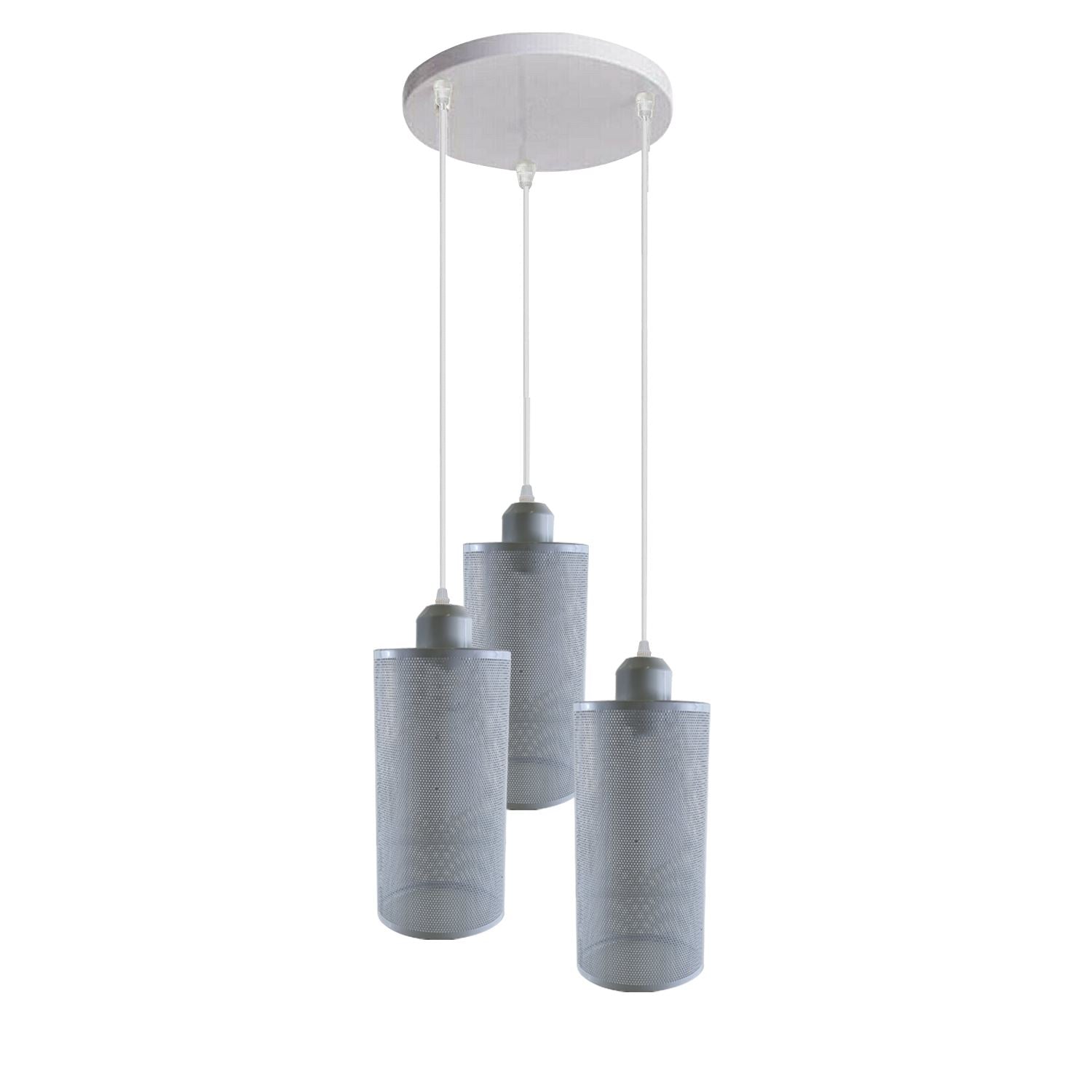 Ceiling Rose 3 Way Hanging Pendant Lamp Shade Light Fitting Lighting Kit UK~1188 - LEDSone UK Ltd