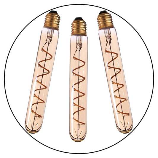 3 Pack LED E27 T185 4W Filament Glass Retro Warm White~1015 - LEDSone UK Ltd