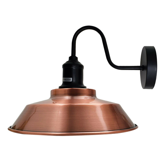 Koperen wandlamp lampenkap Retro wandlampen ~1980