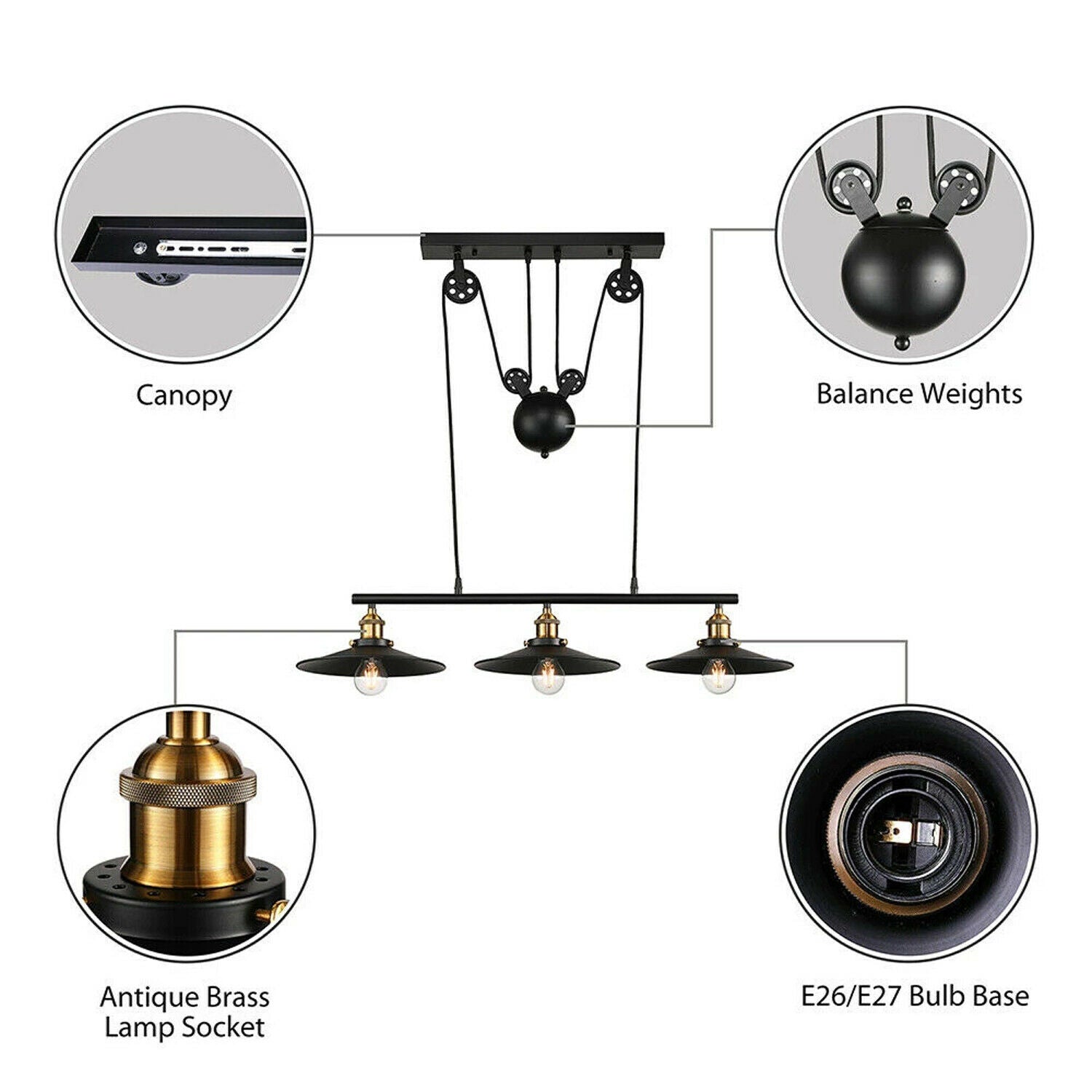 Pulley Pendant Light