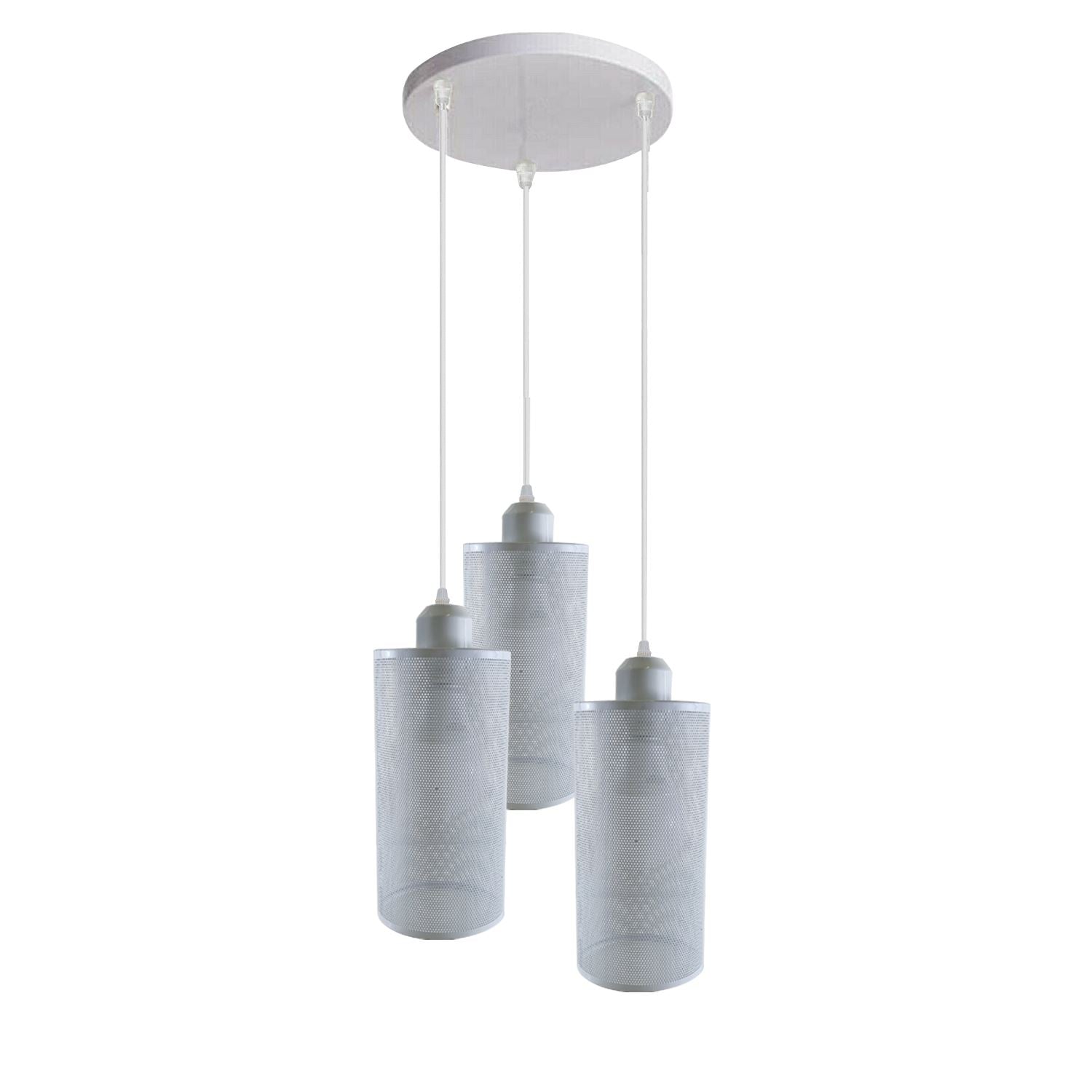 Ceiling Rose 3 Way Hanging Pendant Lamp Shade Light Fitting Lighting Kit UK~1188 - LEDSone UK Ltd
