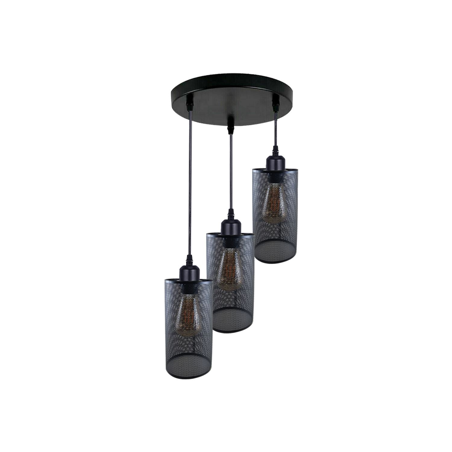 Ceiling Rose 3 Way Hanging Pendant Lamp Shade Light Fitting Lighting Kit UK~1188 - LEDSone UK Ltd