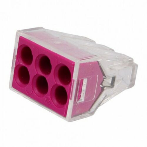 6 Way Connector Wire Pole Push Reusable Terminal Block Electric Cable~2039 - LEDSone UK Ltd