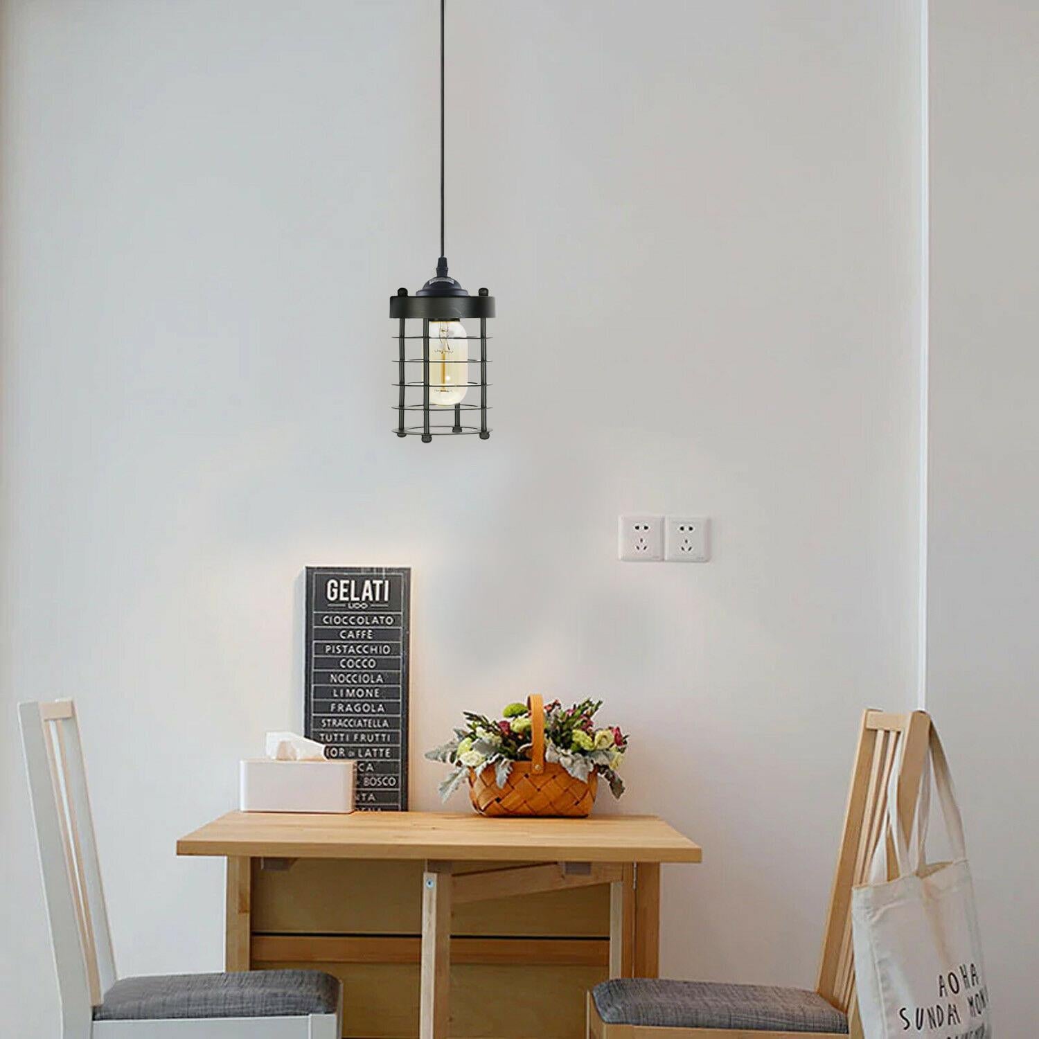 Industrial Vintage Pendant Light Retro Hanging Spiral Cage Mini~1442 - LEDSone UK Ltd