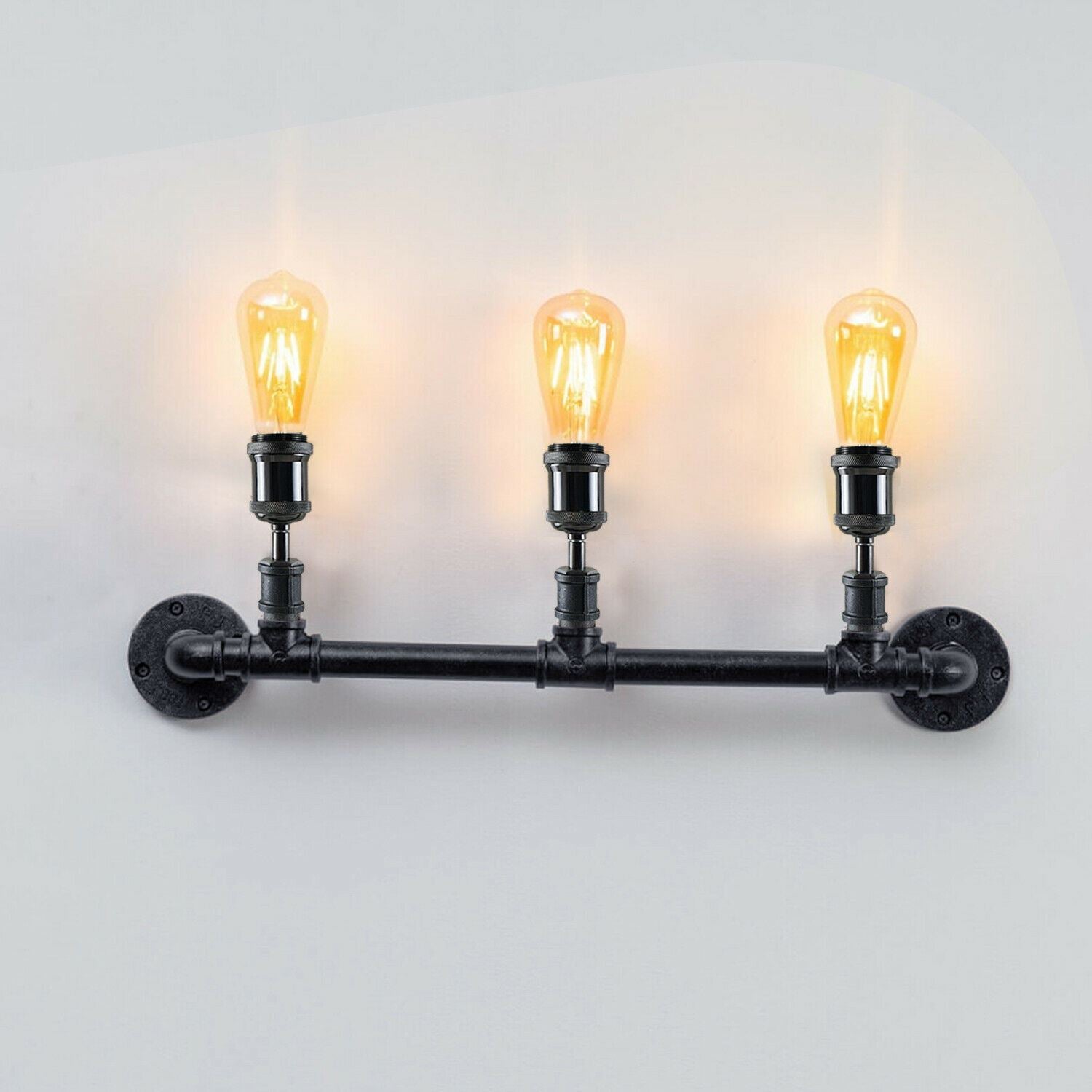 Vintage Industrial Pipe Light Rustic Wall Steampunk Metal Wall Light kits~1243 - LEDSone UK Ltd