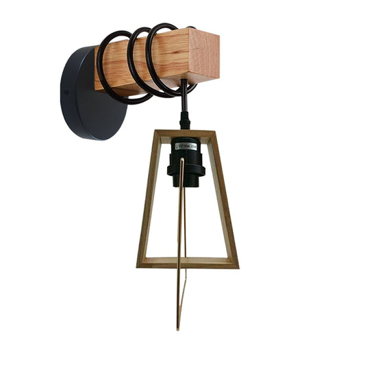 Modern Vintage Retro Industrial Wood Sconce Wall Light Lamp Fitting Fixture~1240 - LEDSone UK Ltd