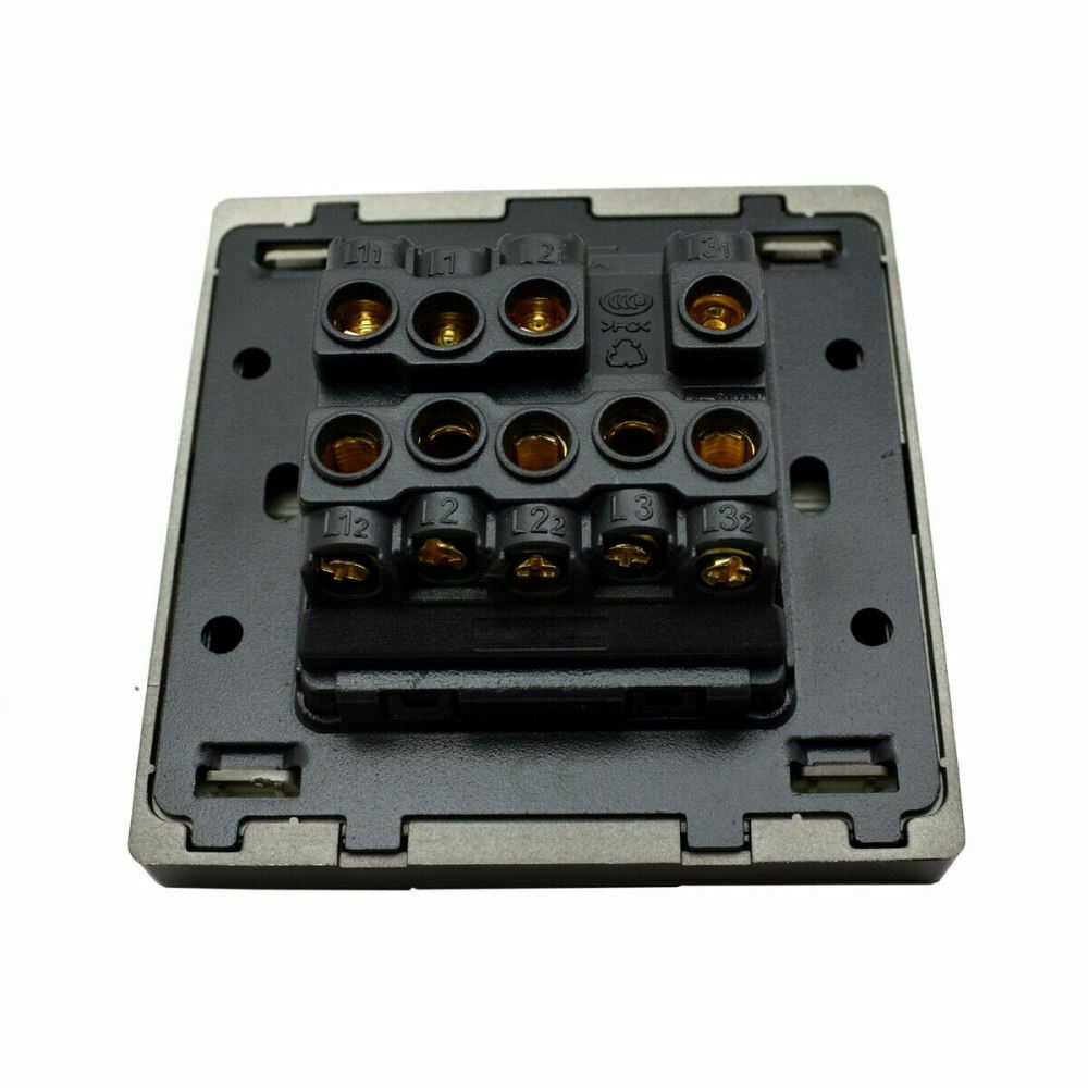 Single Double Screwless Black Light Switches & Socket Flatplate~2526 - LEDSone UK Ltd