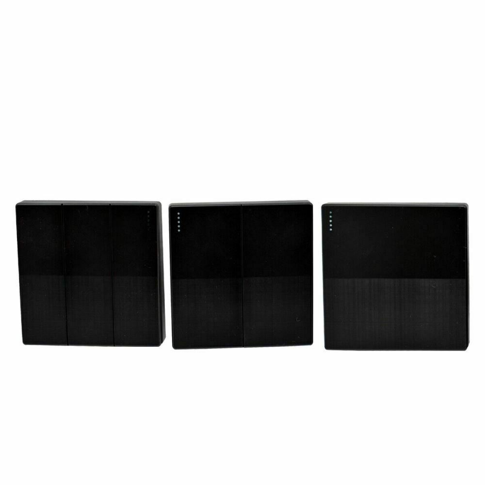 Single Double Screwless Black Light Switches & Socket Flatplate~2526 - LEDSone UK Ltd